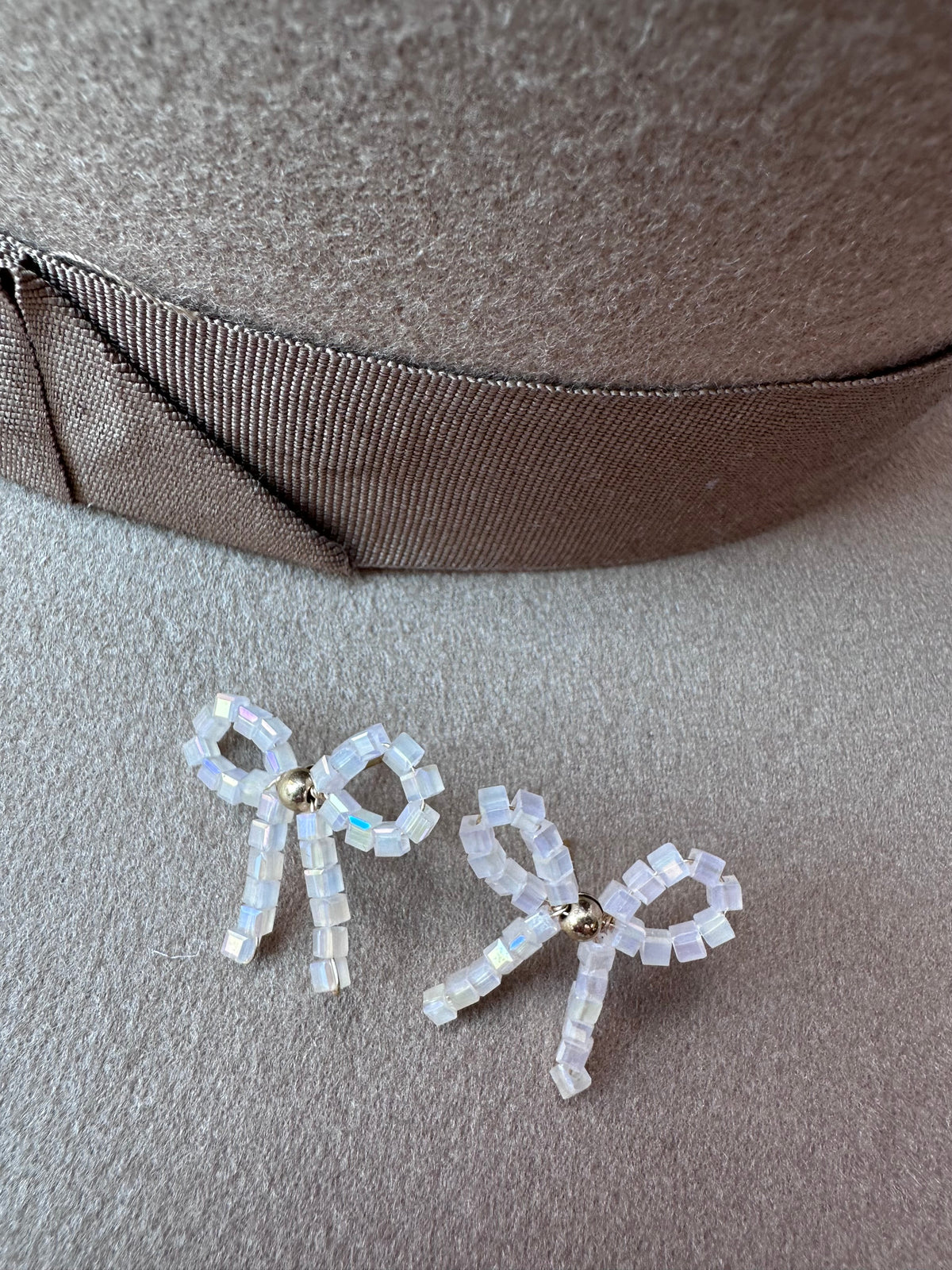 Beaded Bow Earrings