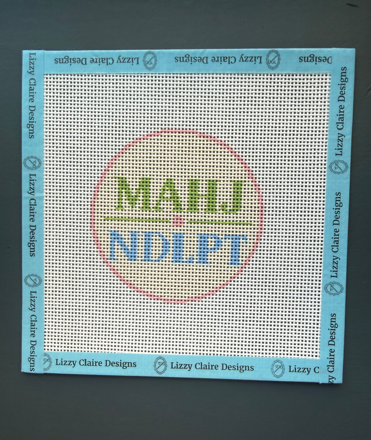 MAHJ NDLPT (Green and Blue) Needlepoint Canvas