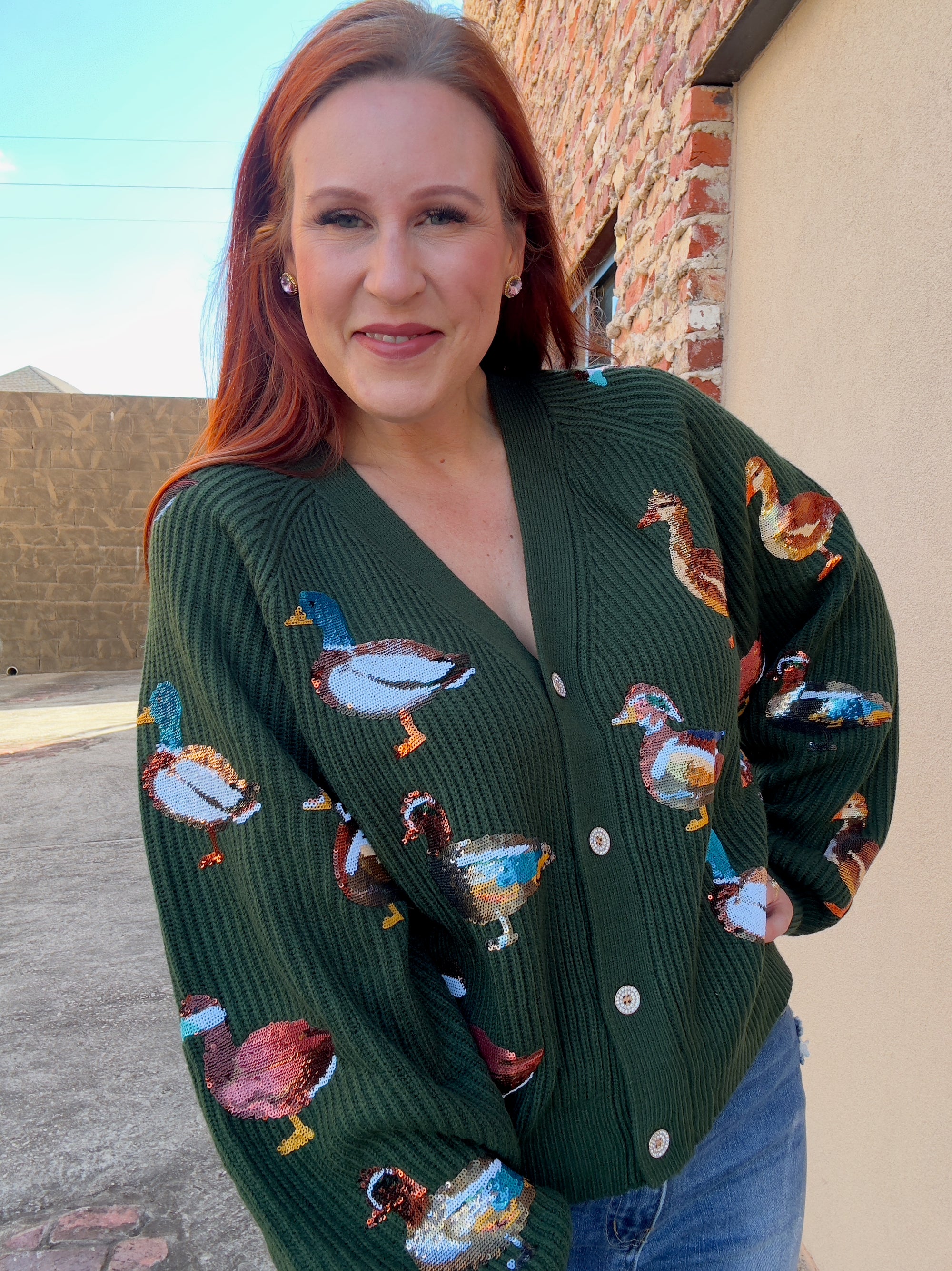 Queen of Sparkles Scattered Duck Sweater