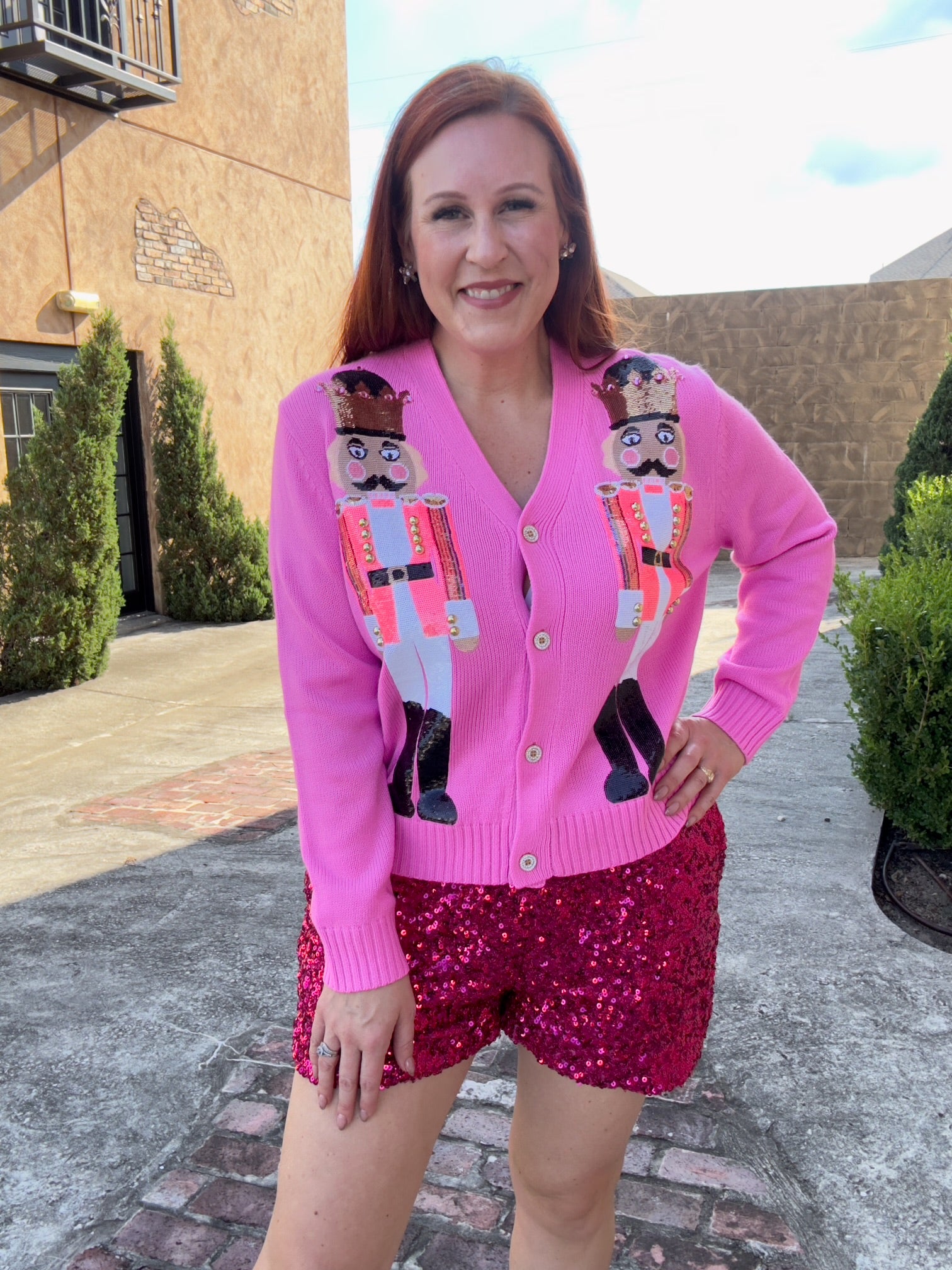 Queen of Sparkles Pink Nutcracker Cardigan