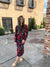 Queen of Sparkles Navy Cranberries Midi Dress