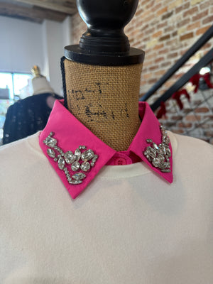 The Corporate Collar - Hot Pink & Rhinestones