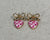 Pink Porcelain Heart Earrings