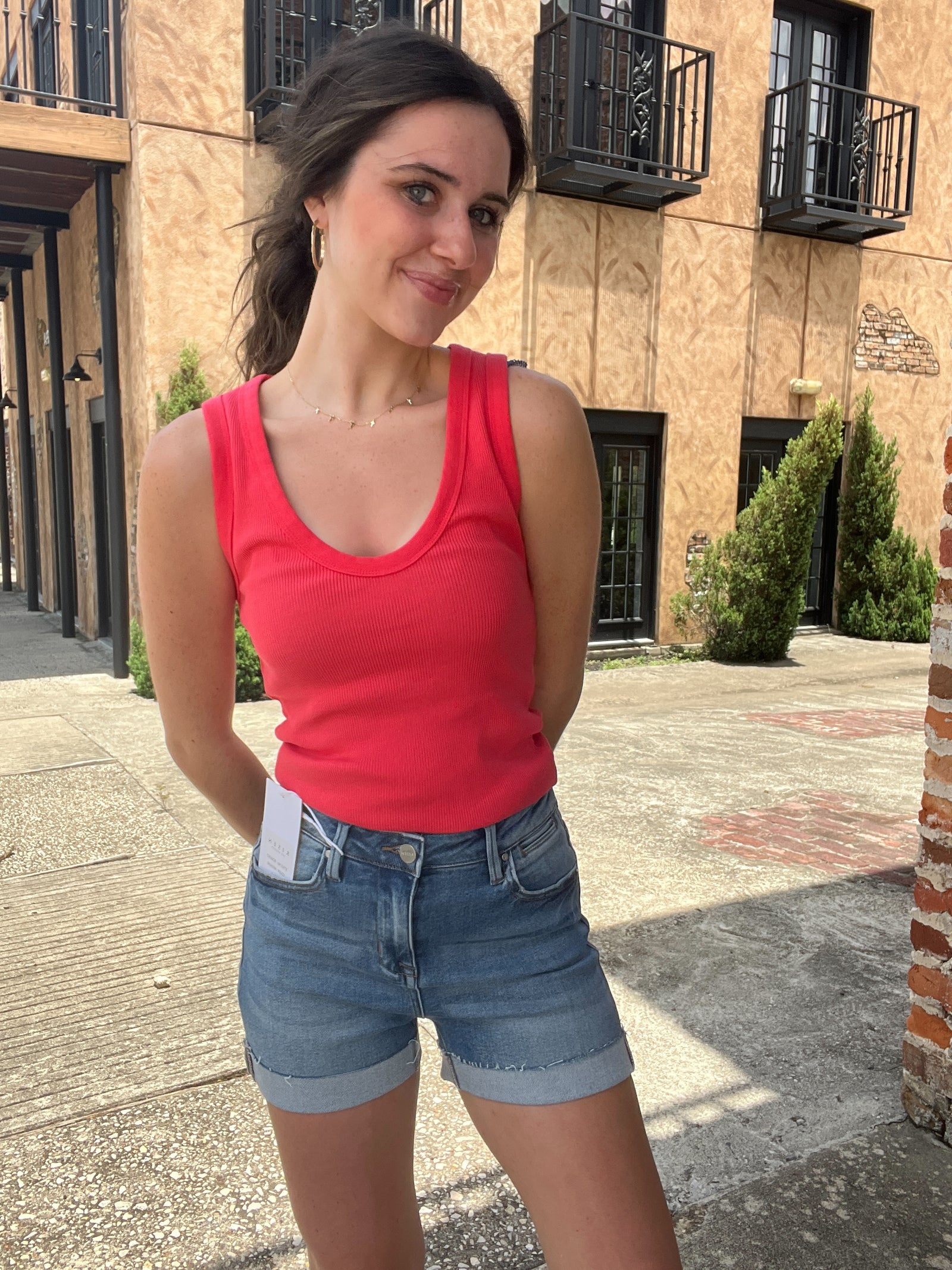 High Rise Cuffed Short