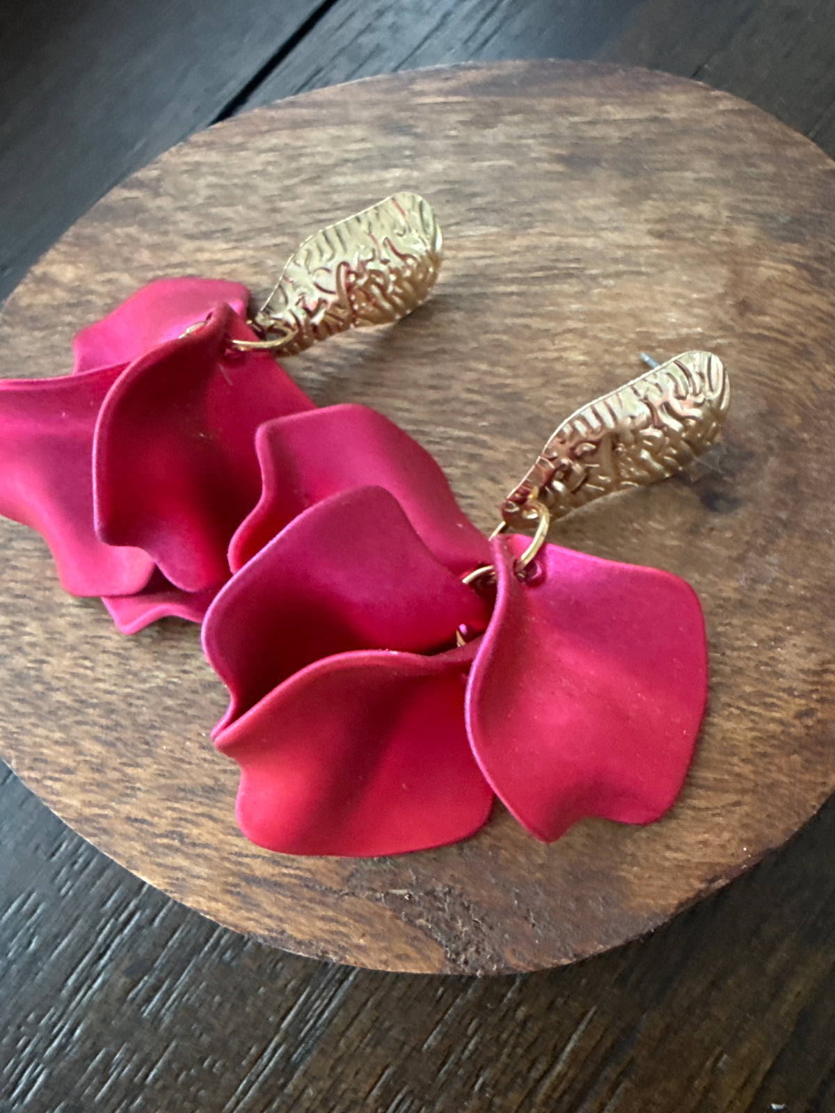 Pink Petal Earrings