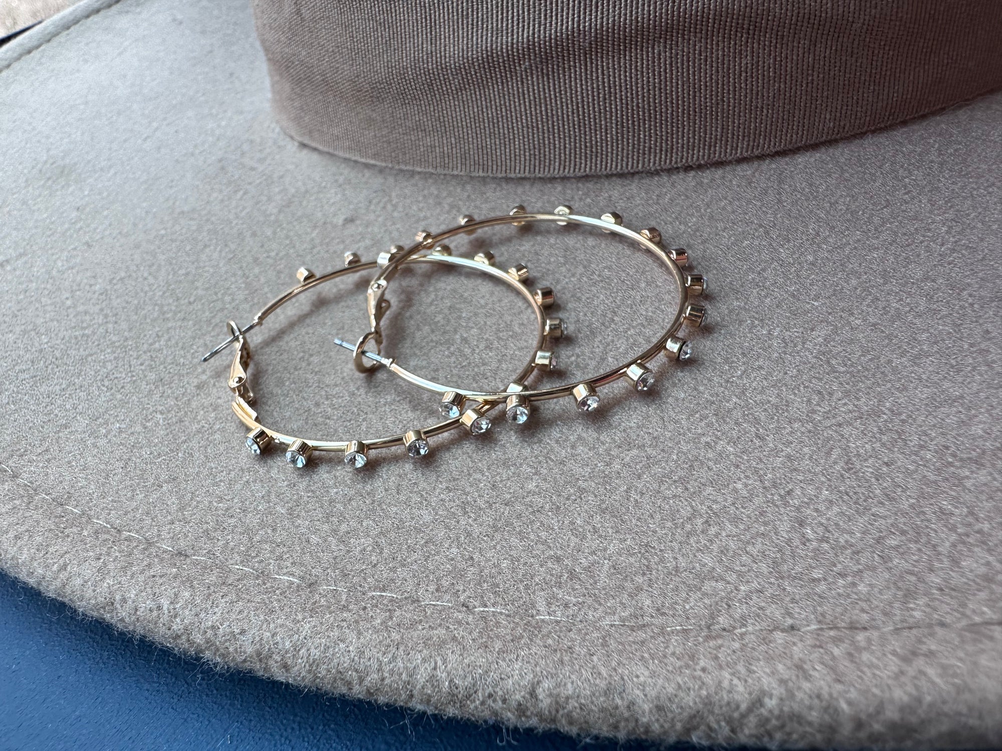 CZ Studded Hoops