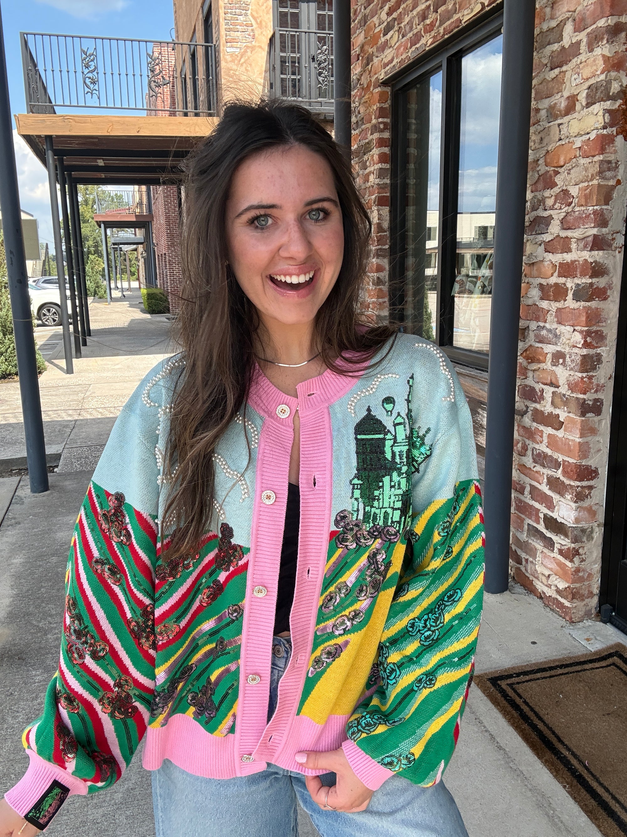 Queen of Sparkles Licensed Yellow Brick Road to Oz Button Up Cardigan