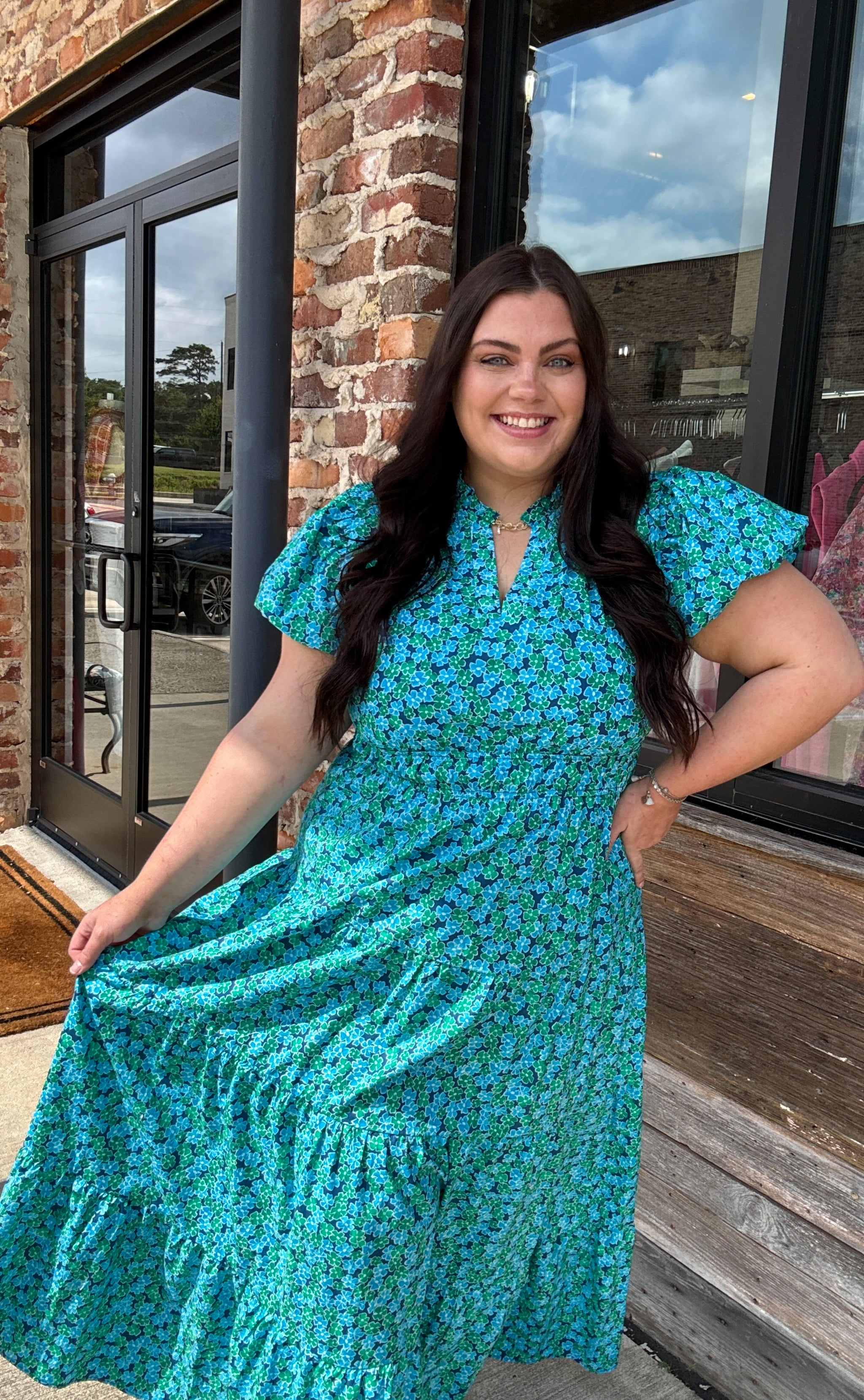 Floral Engagement Dress Floral Engagement Dress