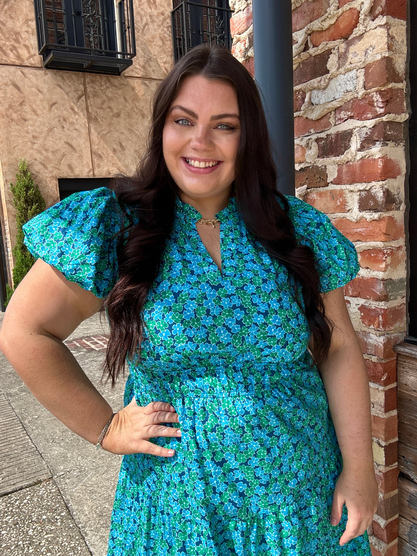 Floral Engagement Dress