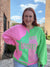 Queen of Sparkles Licensed Green & Pink Colorblock Character Profile 'Wicked' Sweatshirt