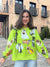 Queen of Sparkles Lime Green Halloween Dog Sweatshirt