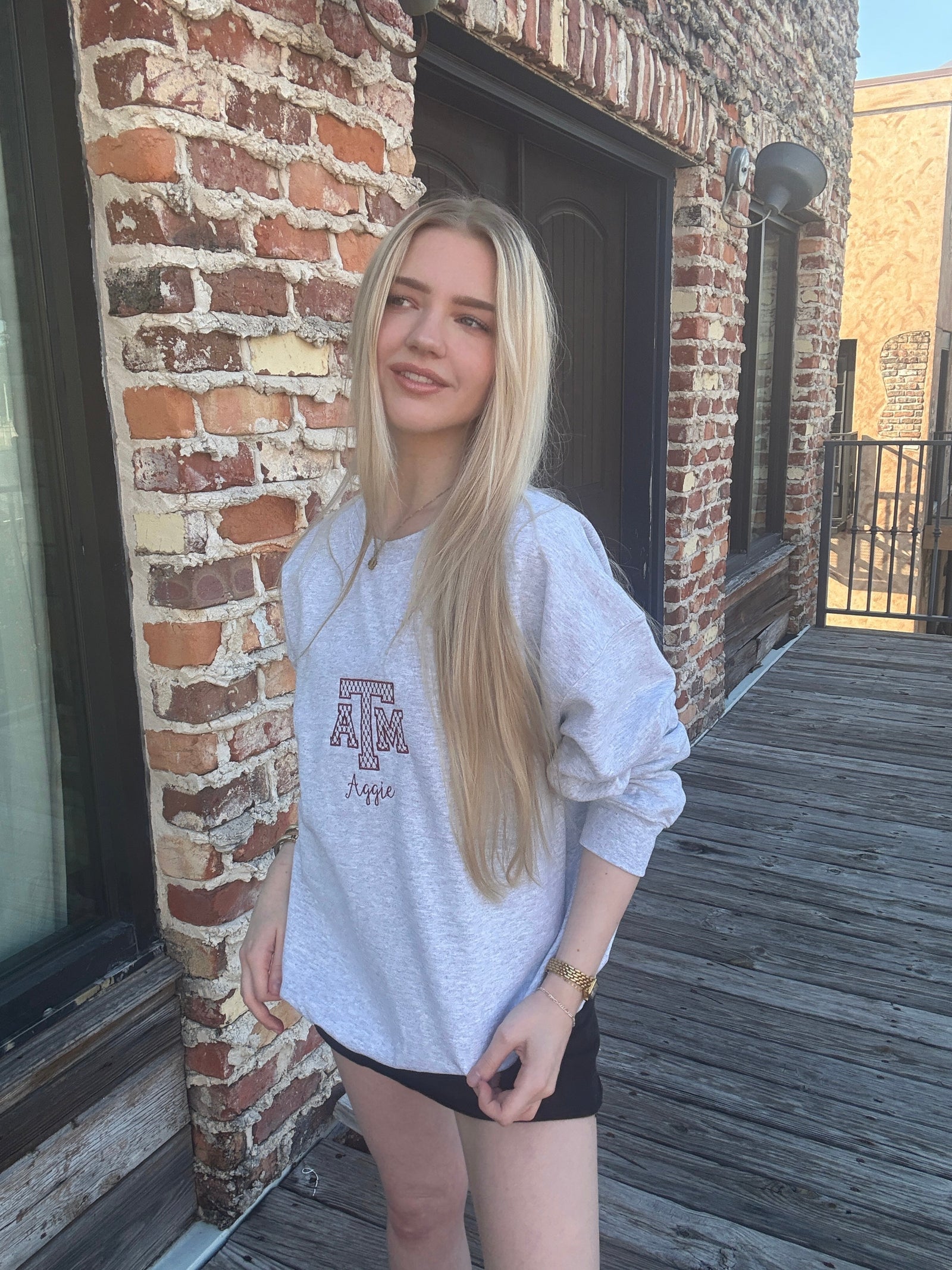 Texas A&M/Aggie Embroidered Sweatshirt