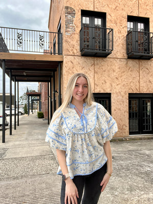 Bluegrass Blooms Blouse