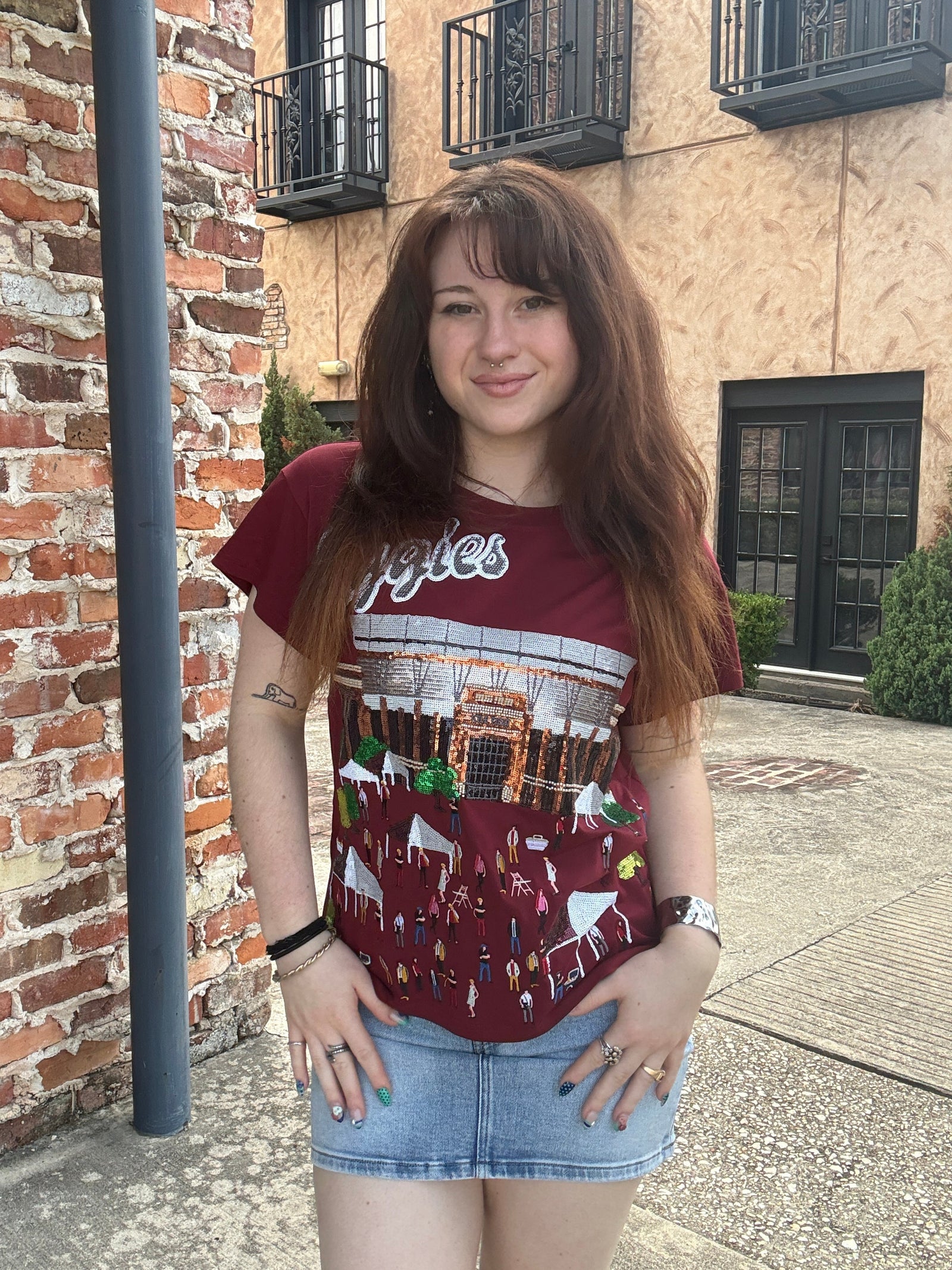 Queen of Sparkles Licensed Texas A&M Stadium Tailgate Party Tee