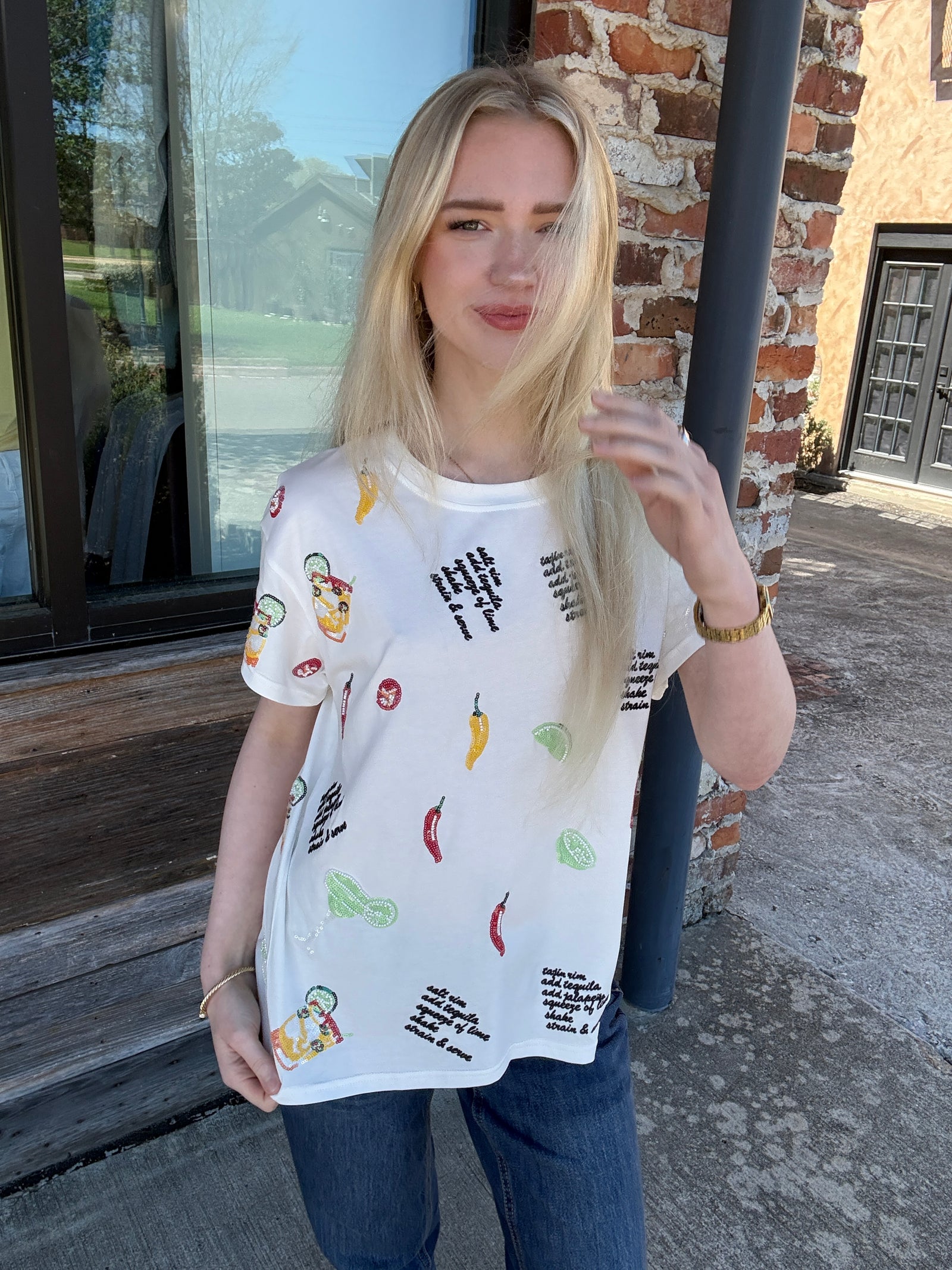 Queen of Sparkles White Spicy Margarita Recipe Icon Tee