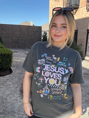 Jesus Loves You Collage Tee