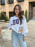 Queen of Sparkles Licensed LSU Big Icons Scattered Sweatshirt