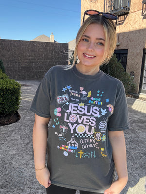 Jesus Loves You Collage Tee