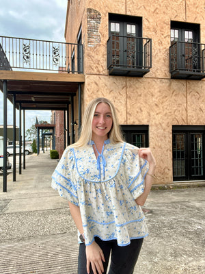 Bluegrass Blooms Blouse