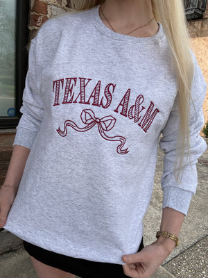Texas A&M Bow Sweatshirt