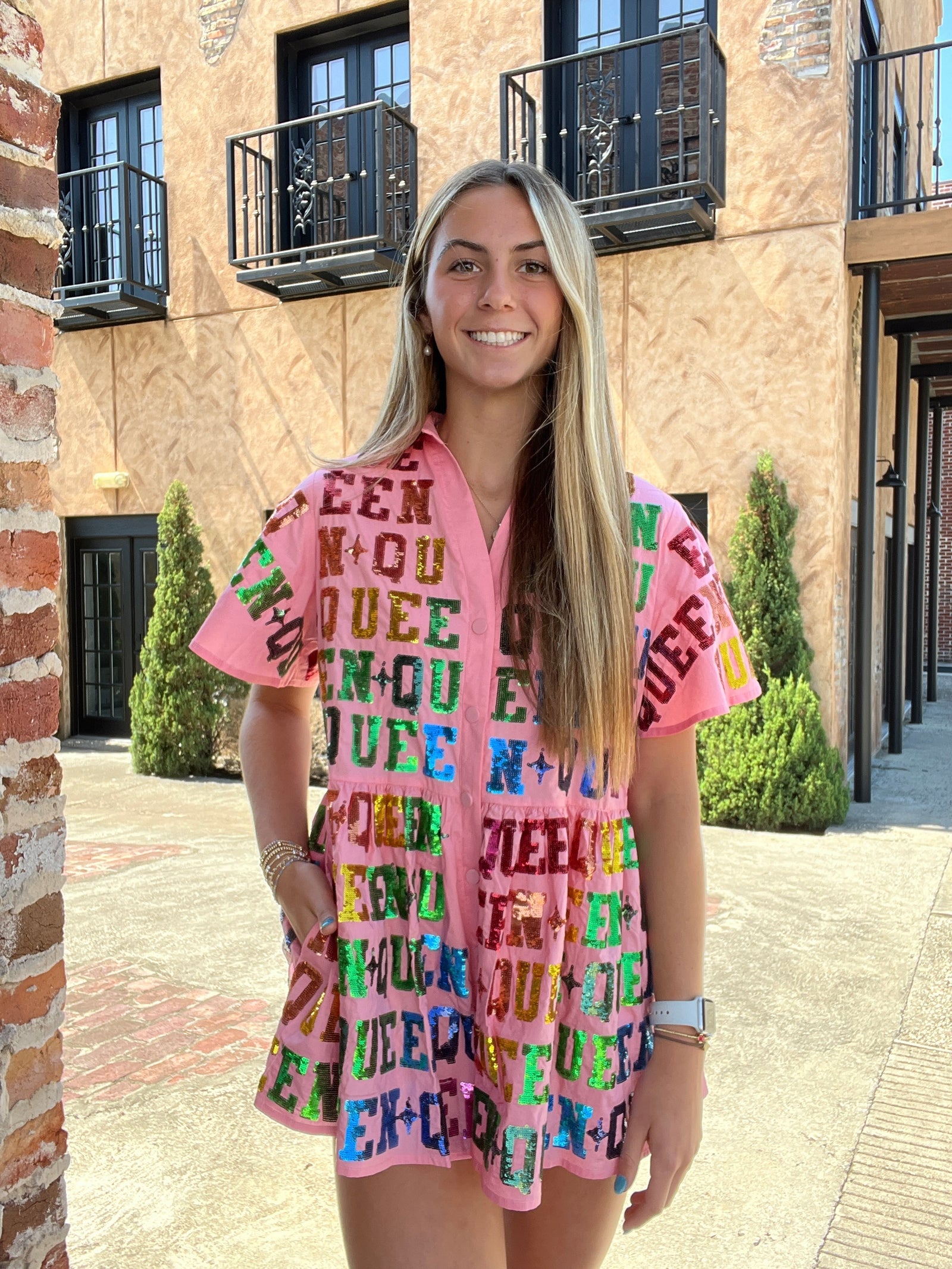 Queen of Sparkles Rainbow Queen Romper