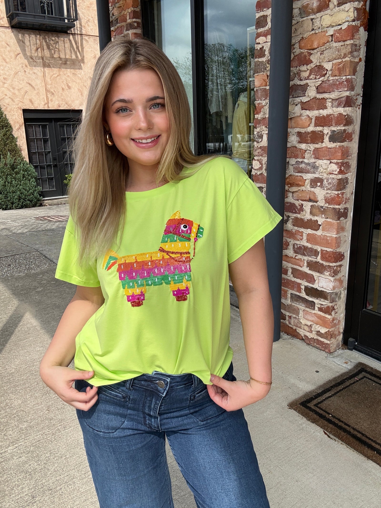 Queen of Sparkles Green Piñata Tee