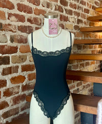 Butter Me Up Lace Bodysuit - Black