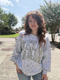 Queen of Sparkles Licensed Texas A&M Floral Initial Sweatshirt