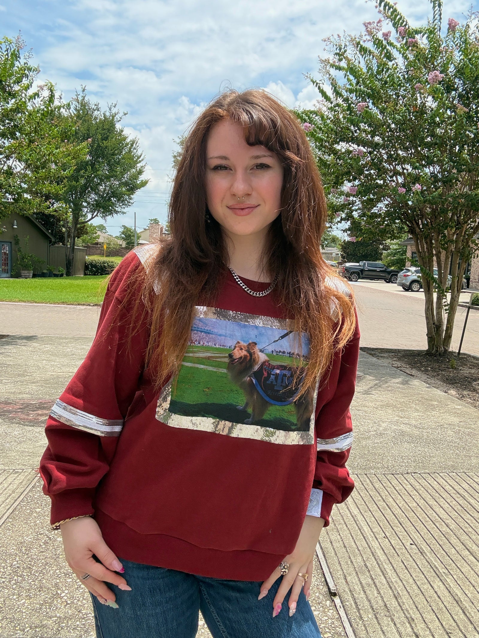 Queen of Sparkles Licensed Texas A&M Mascot Image Sweatshirt