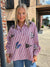 Queen of Sparkles License Texas A&M Mini Icon Striped Button Down