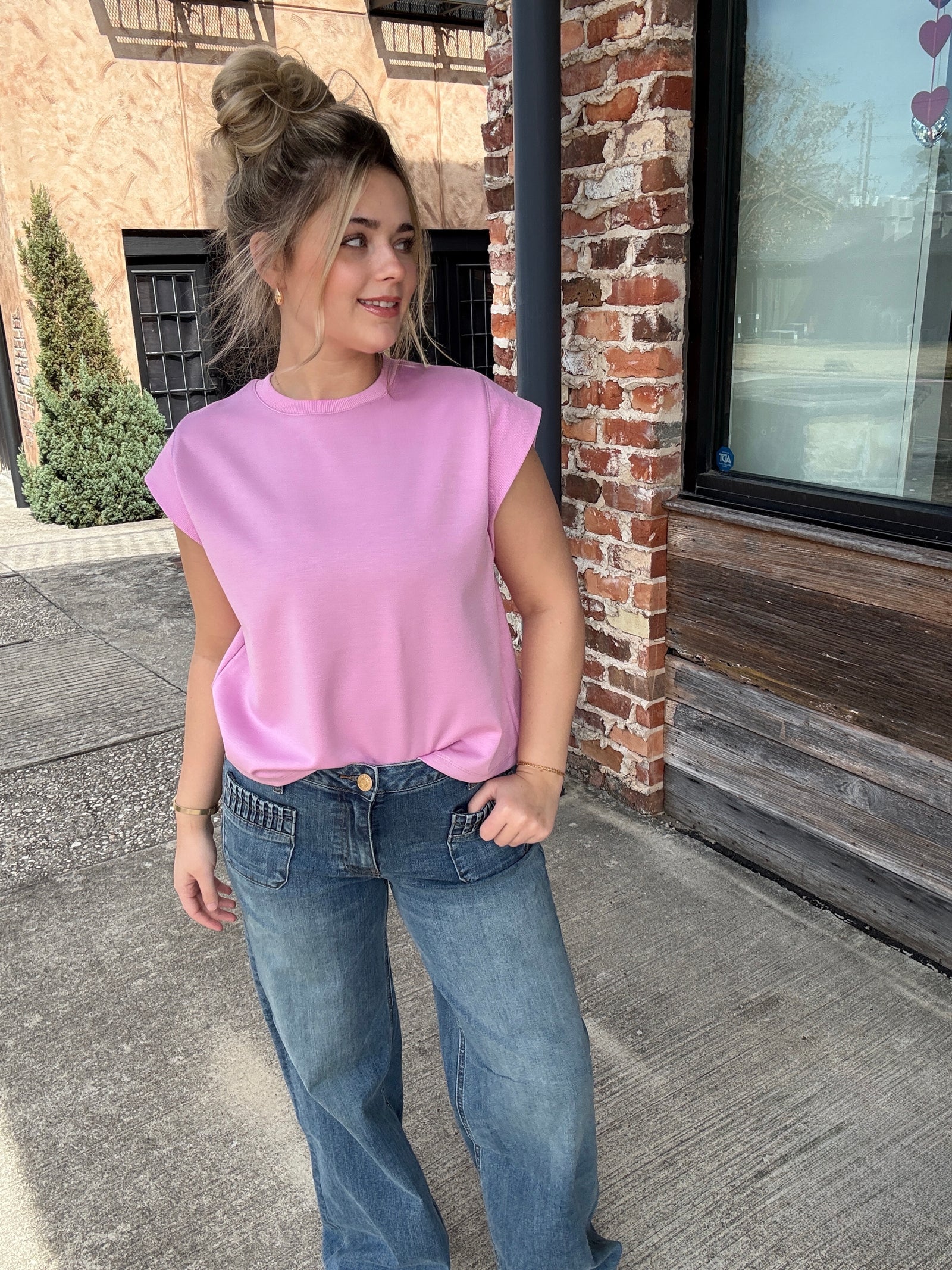 KUT from the Kloth Maya High Rise Wide Leg Patch Jeans