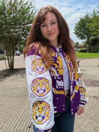 Queen of Sparkles Licensed LSU Bomber Jacket