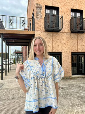 Bluegrass Blooms Blouse