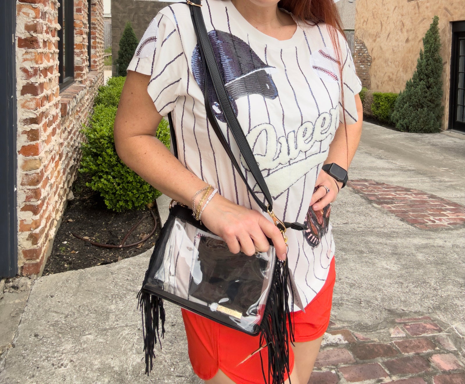 Fringe Clear Crossbody