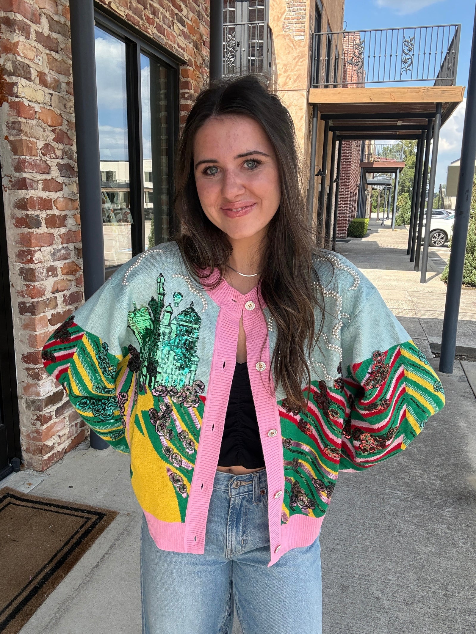 Queen of Sparkles Licensed Yellow Brick Road to Oz Button Up Cardigan