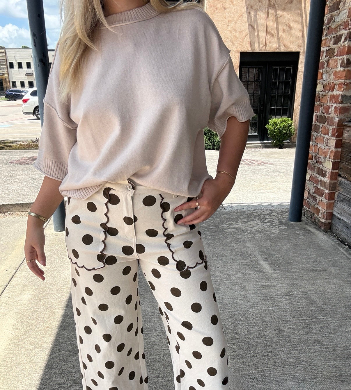 Scalloped & Polka Pant