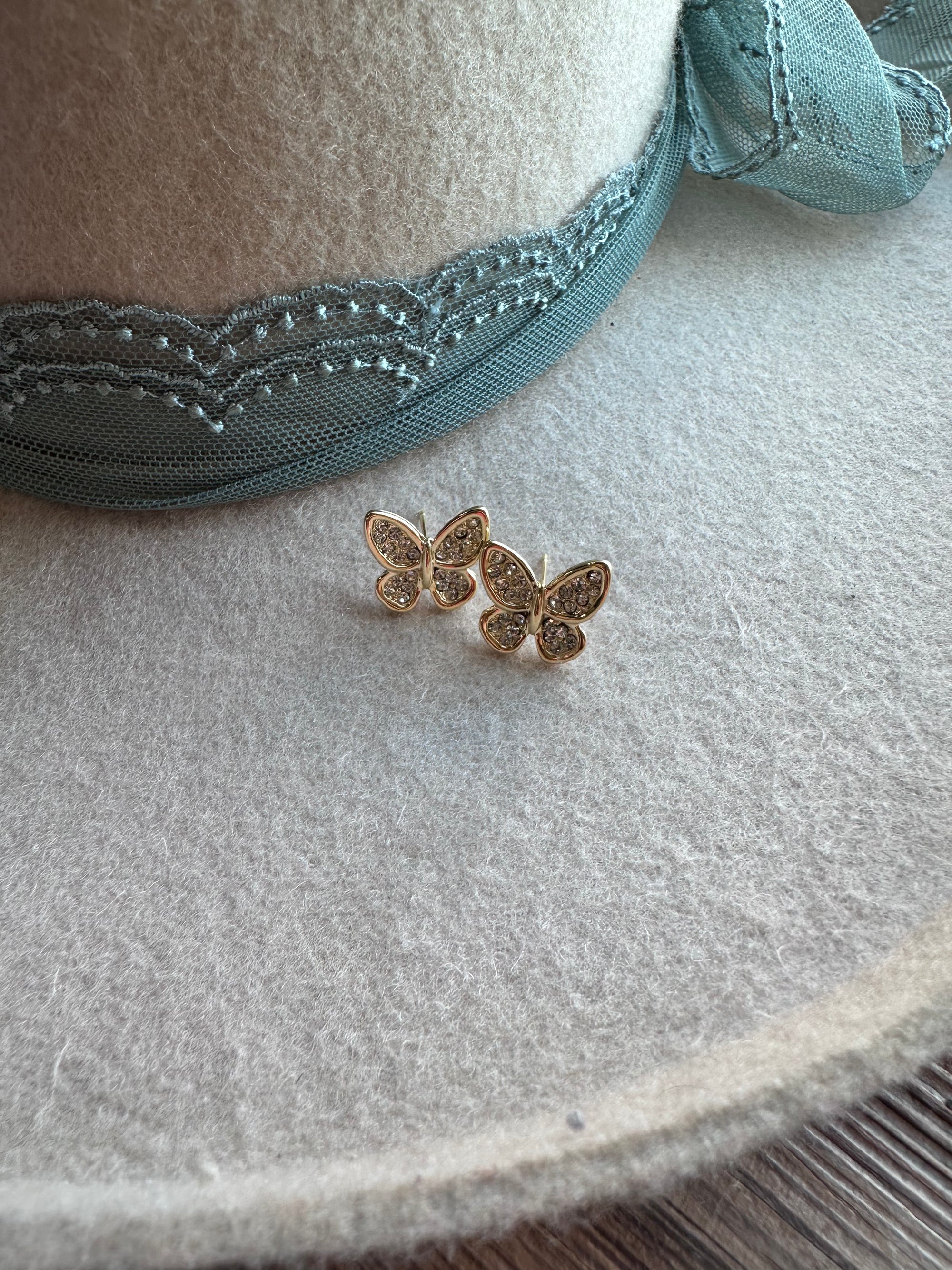 Studded Butterfly Earrings