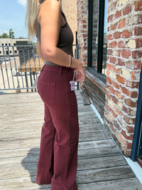 The Merlot Wide Hem Jeans