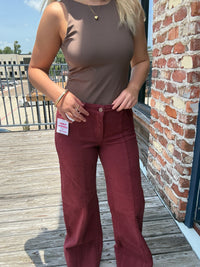 The Merlot Wide Hem Jeans