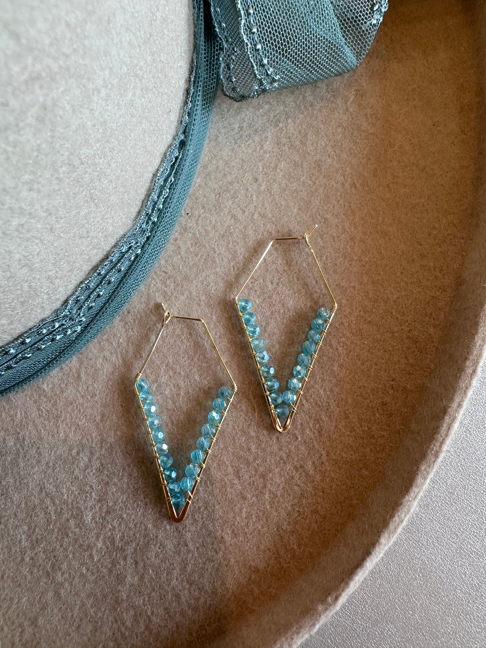 Gemstone Drop Earrings