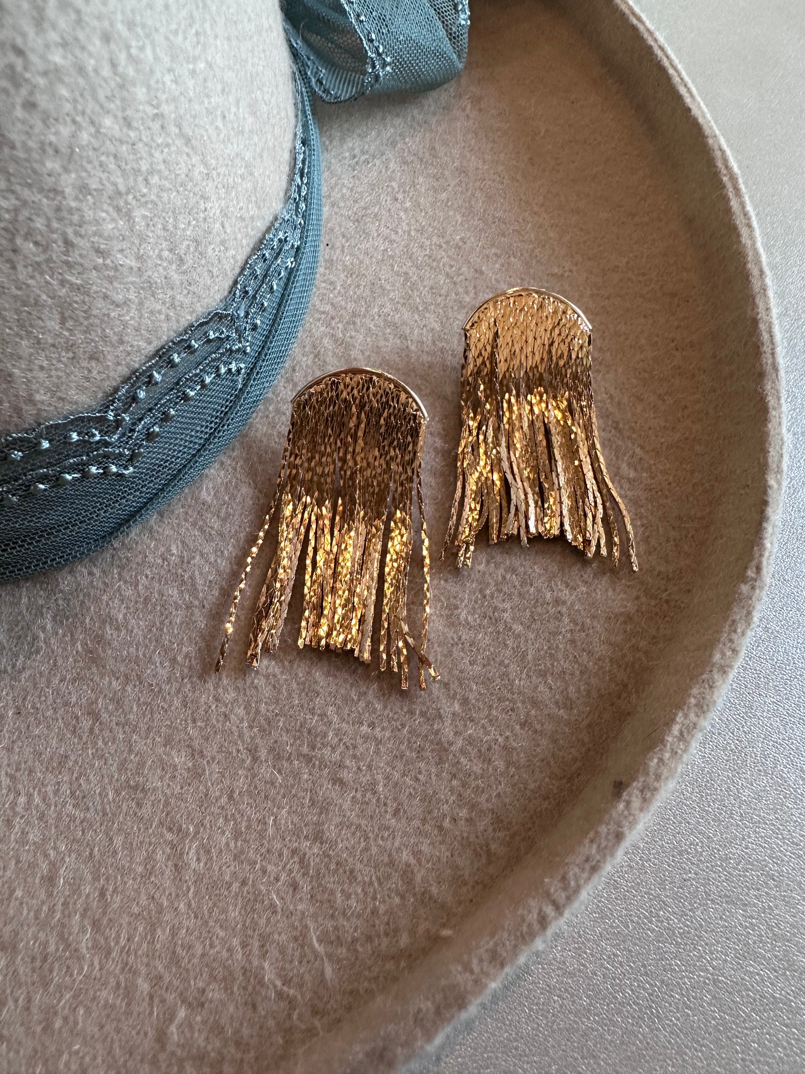 Gold Fringe Earrings