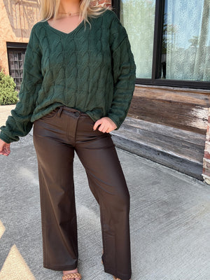 KUT From The Kloth Meg High Rise Fab Wide Leg - Chocolate