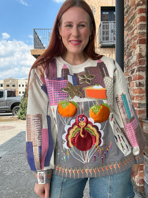 Queen of Sparkles Multi Thanksgiving Day Parade Sweatshirt