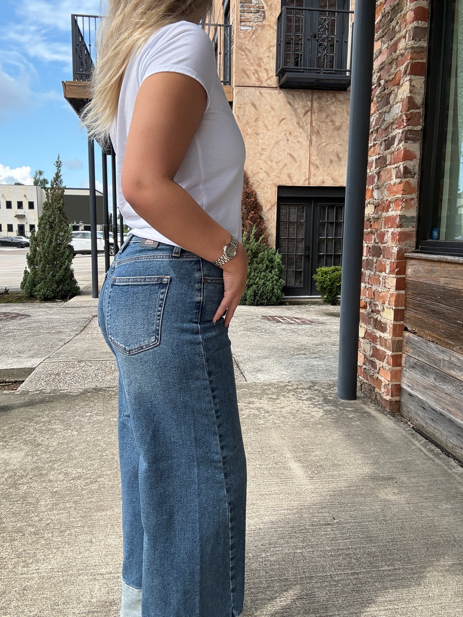 Camden Two Toned Wide Leg Jeans