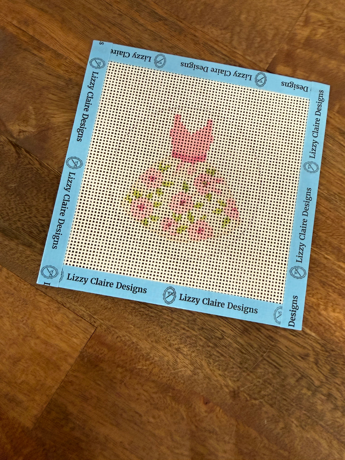 Ladies Pink Dress Needlepoint Canvas