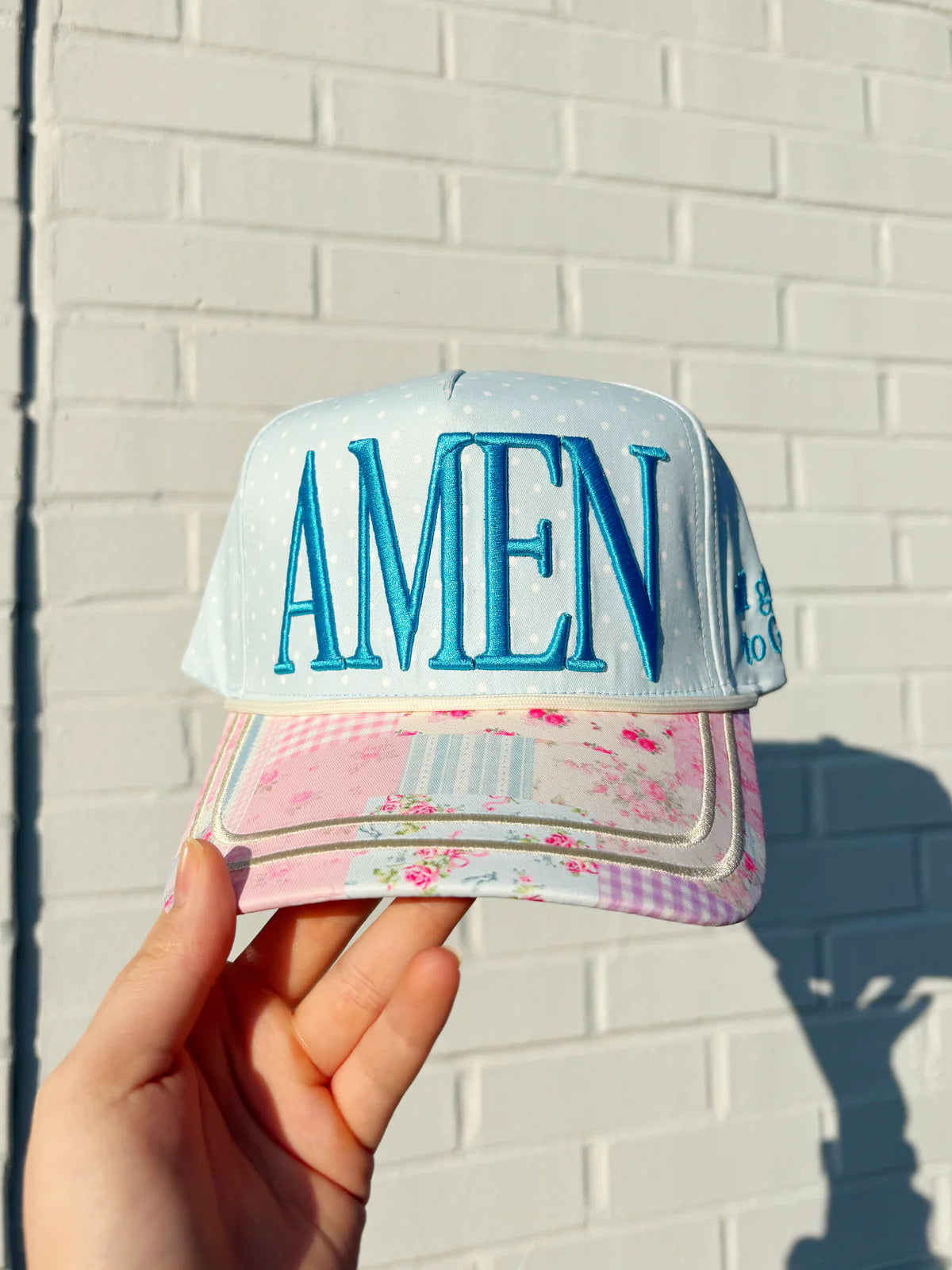 Floral Amen Hat