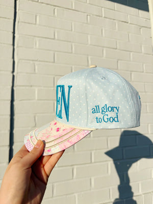 Floral Amen Hat