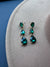 Triple Drop Emerald Earrings