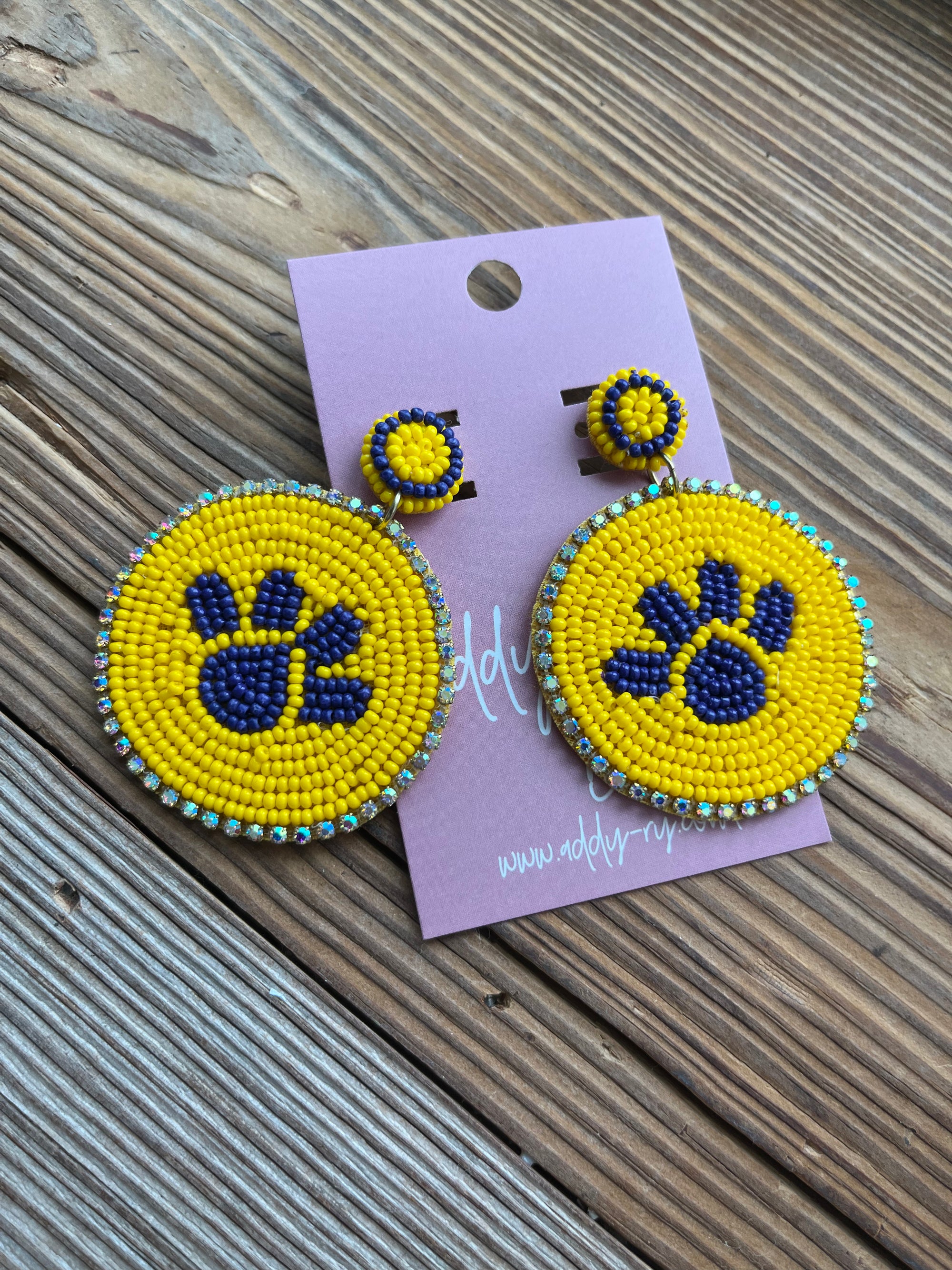 Purple & Gold Game Day Earrings