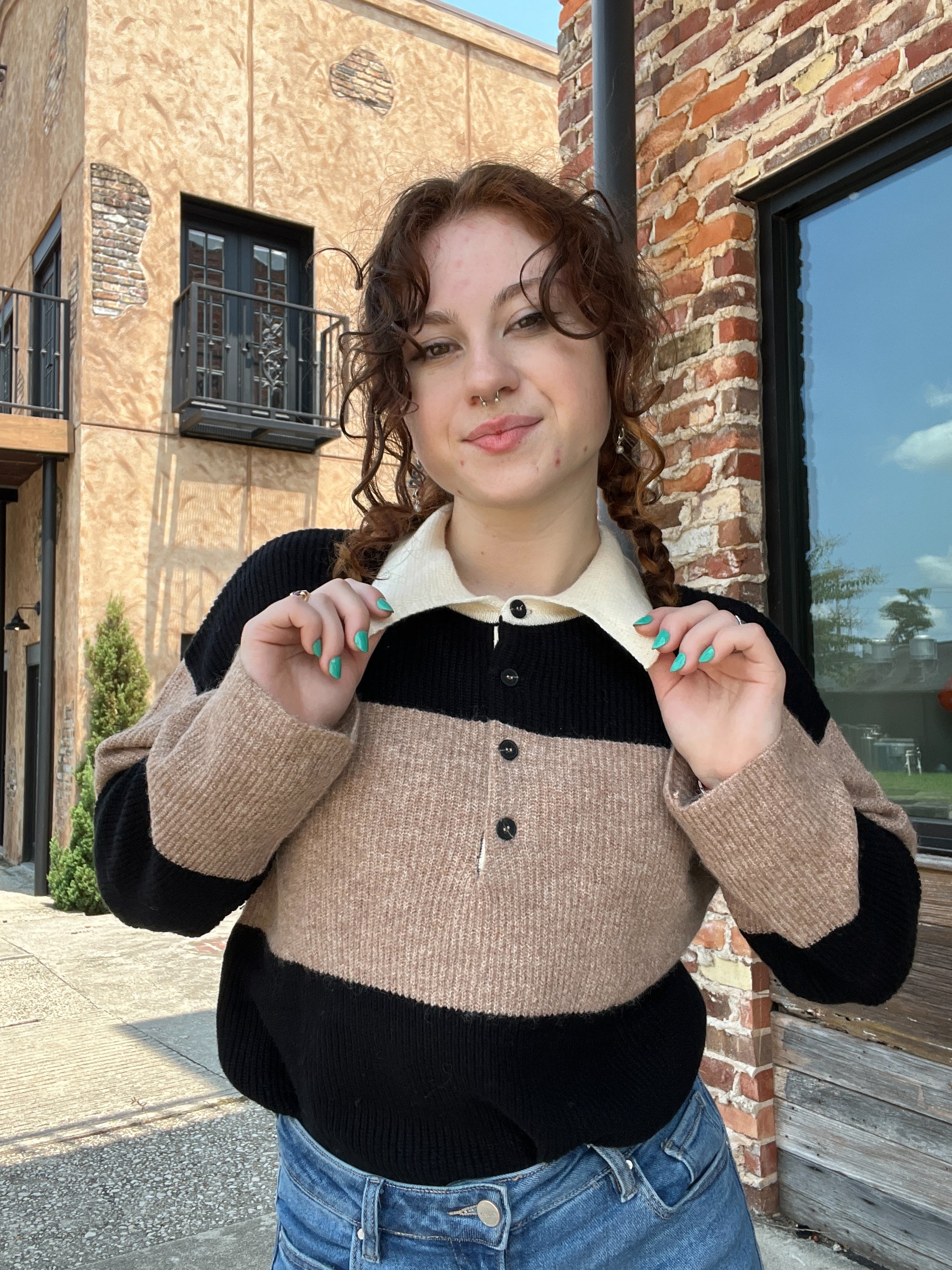 Banded Threads Sweater